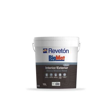 PINTURA BIGMAT-REVETON INTE.-EXT. BLANCO NIEVE 15L