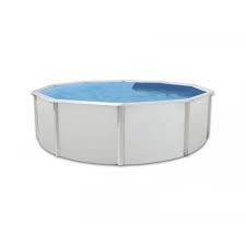 PISCINA CON COLUMNAS ACERO BLANCO CIRCULAR DIAMETRO 350